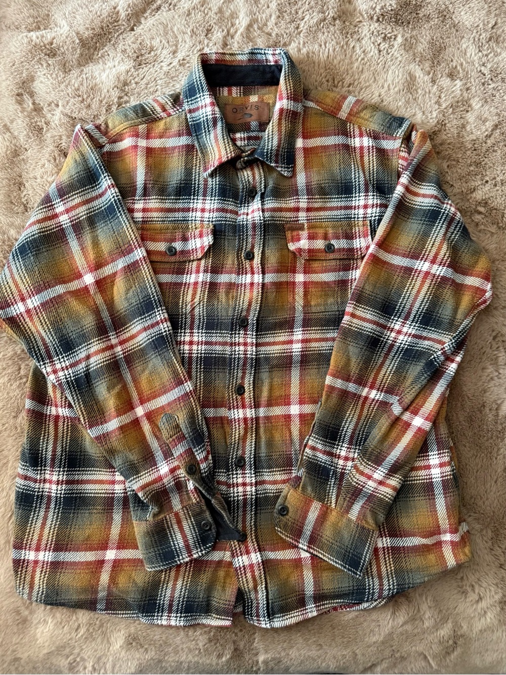 Men’s Orvis Plaid Button Down Shirt